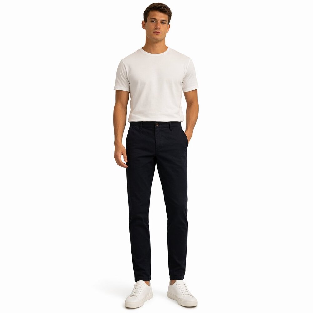 Gucci Limited Edition Navy Cotton Chino Trousers Pants